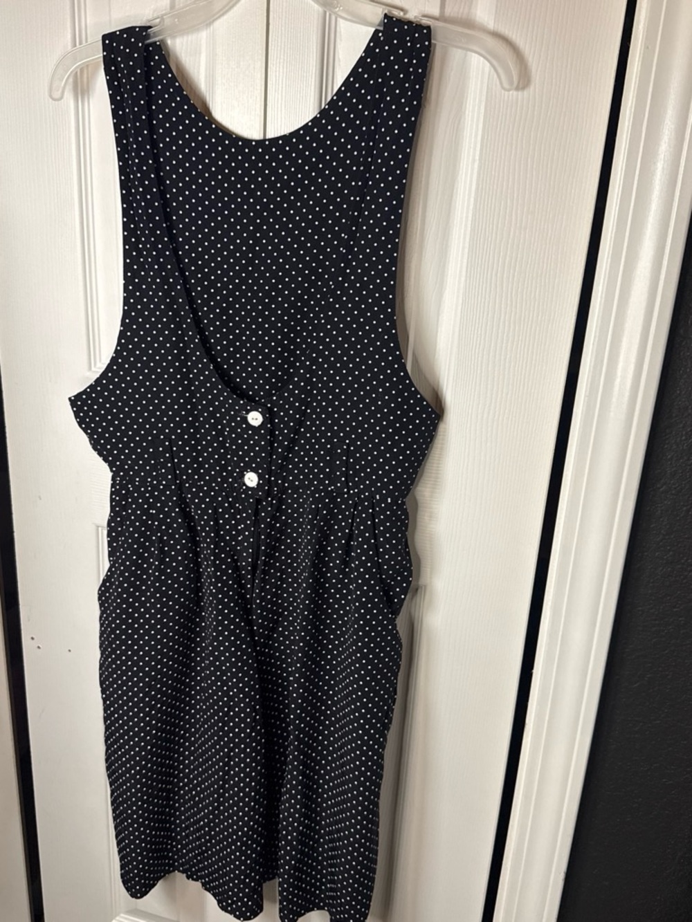 Black Polka Dot Sleeveless Jumpsuit Romper